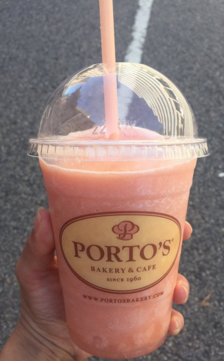 Guava smoothie at Porto's Bakery