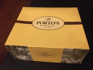 Porto's Bakery's Famous Yellow box