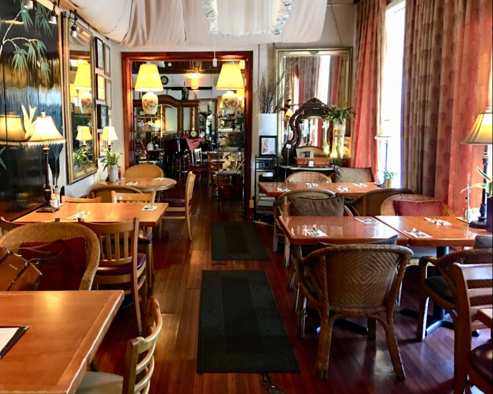 LA Rose Cafe Victorian Style interior. 